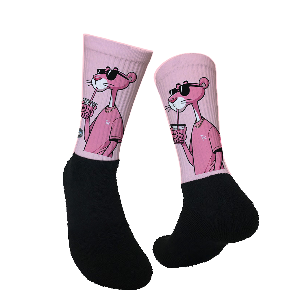Pink Panther Drinking Bobba